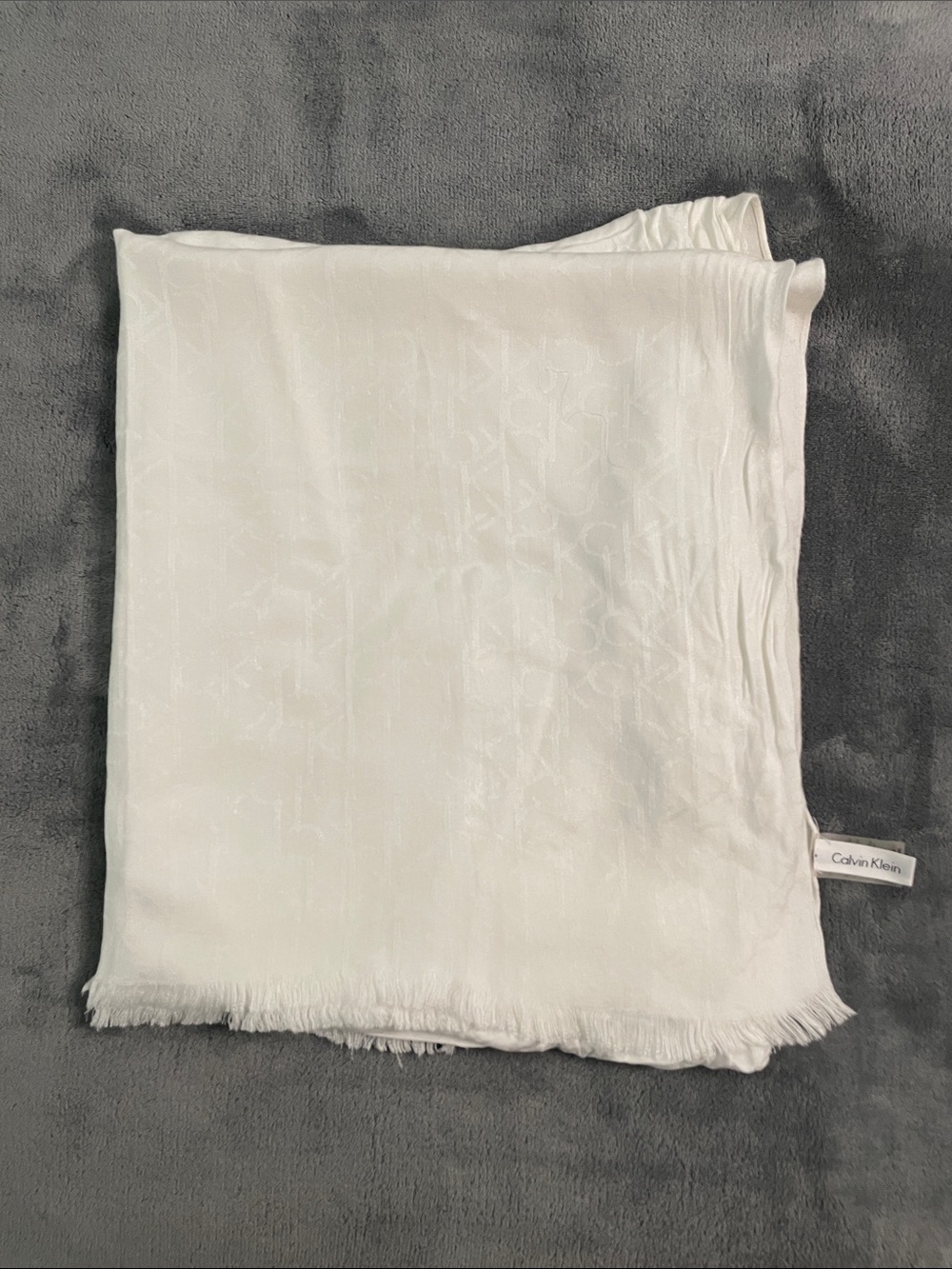 Calvin Klein White Scarf